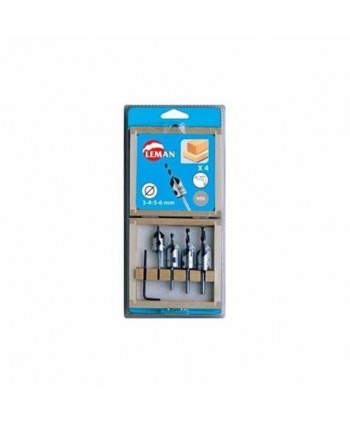 Caja 4 brocas helicoidales avellanado