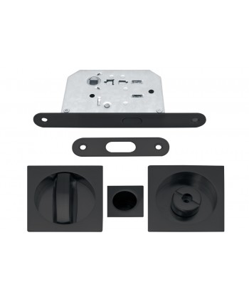 Kit corredera con condena negro cuadrado