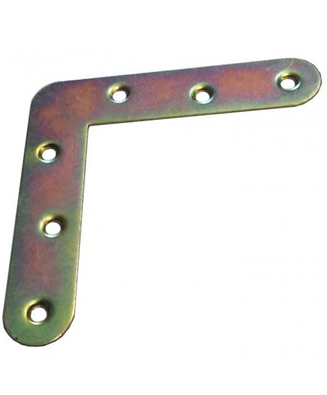 Escuadra plana bicromatada 2 de 60 mm para uniones