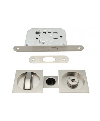 Kit corredera con cuadra níquel satinado