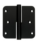 Bisagra pernio 90x65 mm negra izquierda canto redondeado
