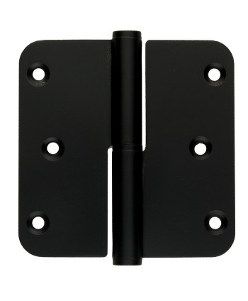Bisagra pernio 90x65 mm negra izquierda canto redondeado