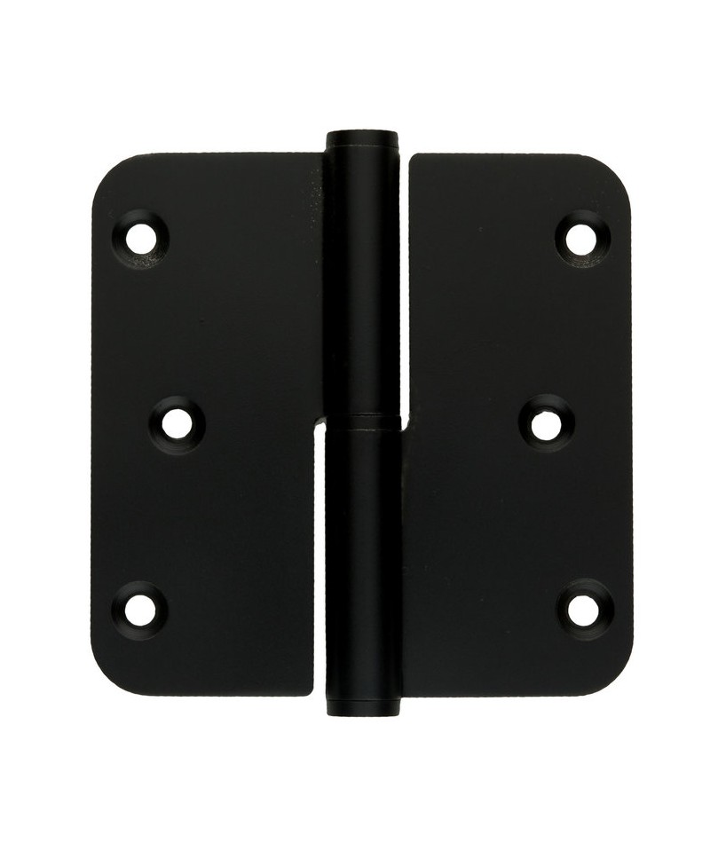 Bisagra pernio 90x65 mm negra izquierda canto redondeado